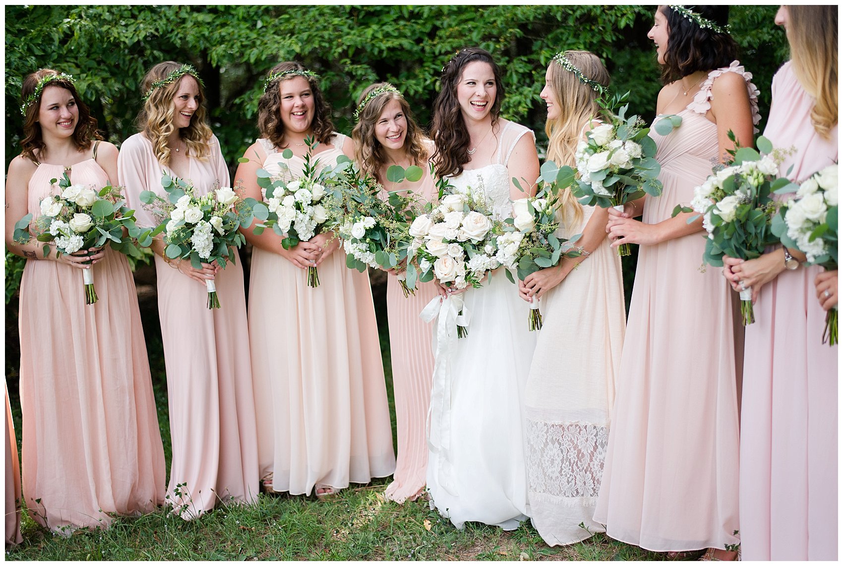 Beautiful Blush Pink Cream Green Wedding Charlotte North Carolina Virginia Wedding Photographers_1711