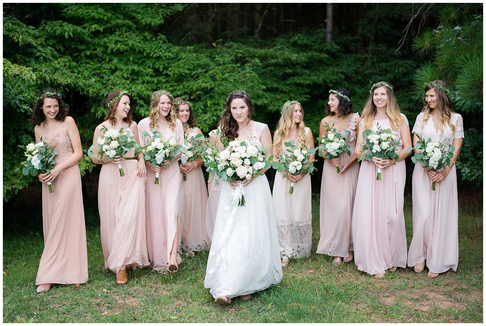 Beautiful Blush Pink Cream Green Wedding Charlotte North Carolina Virginia Wedding Photographers_1713