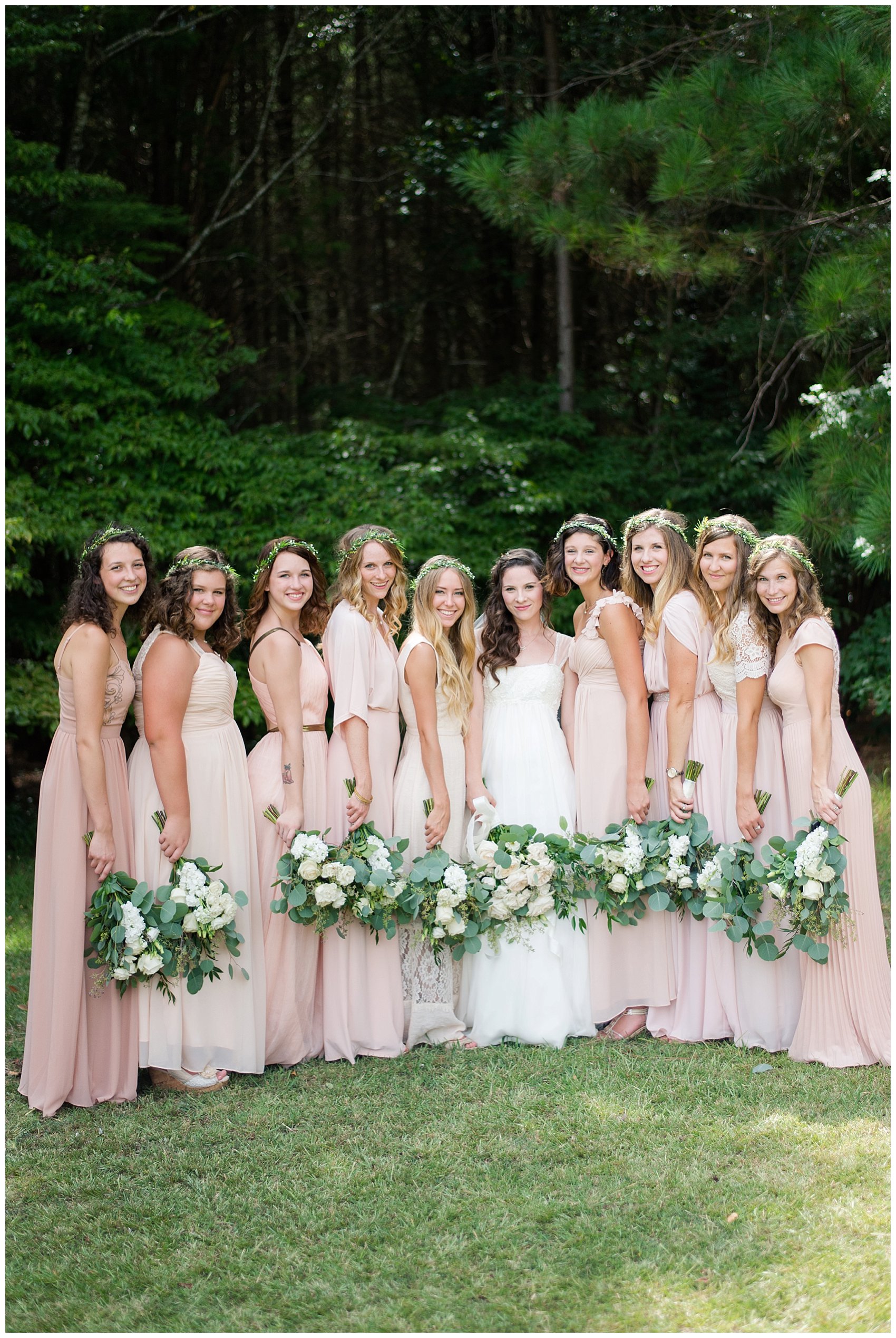Beautiful Blush Pink Cream Green Wedding Charlotte North Carolina Virginia Wedding Photographers_1720