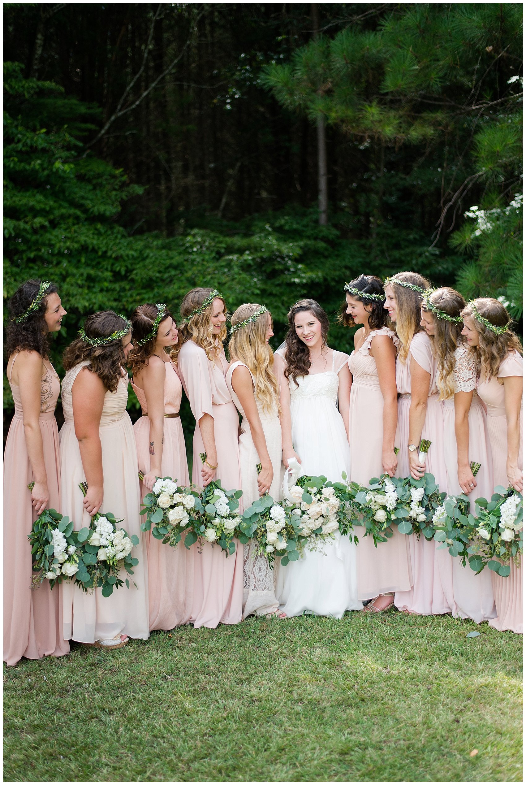 Beautiful Blush Pink Cream Green Wedding Charlotte North Carolina Virginia Wedding Photographers_1721