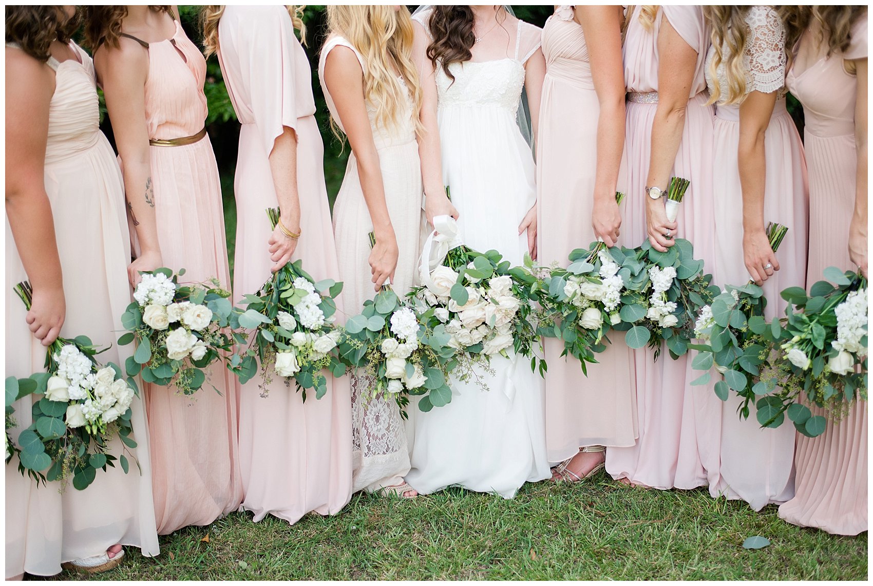Beautiful Blush Pink Cream Green Wedding Charlotte North Carolina Virginia Wedding Photographers_1723