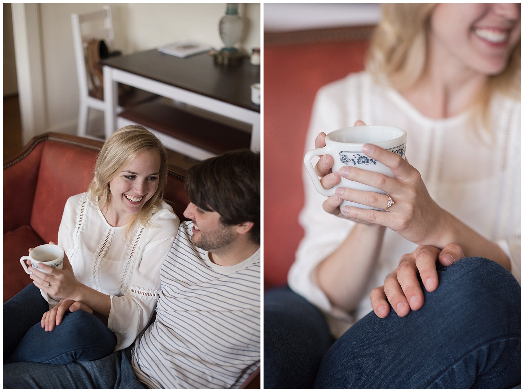 Downtown Norfolk Cozy In Home Engagement Session Virginia Wedding Photographers_4610