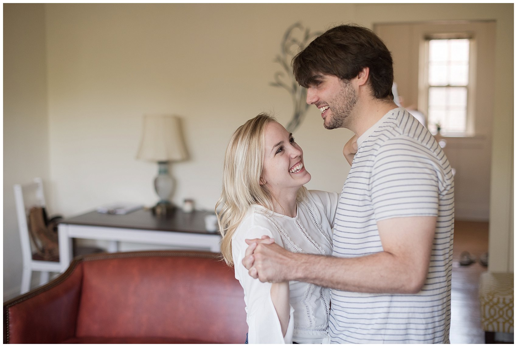 Downtown Norfolk Cozy In Home Engagement Session Virginia Wedding Photographers_4629