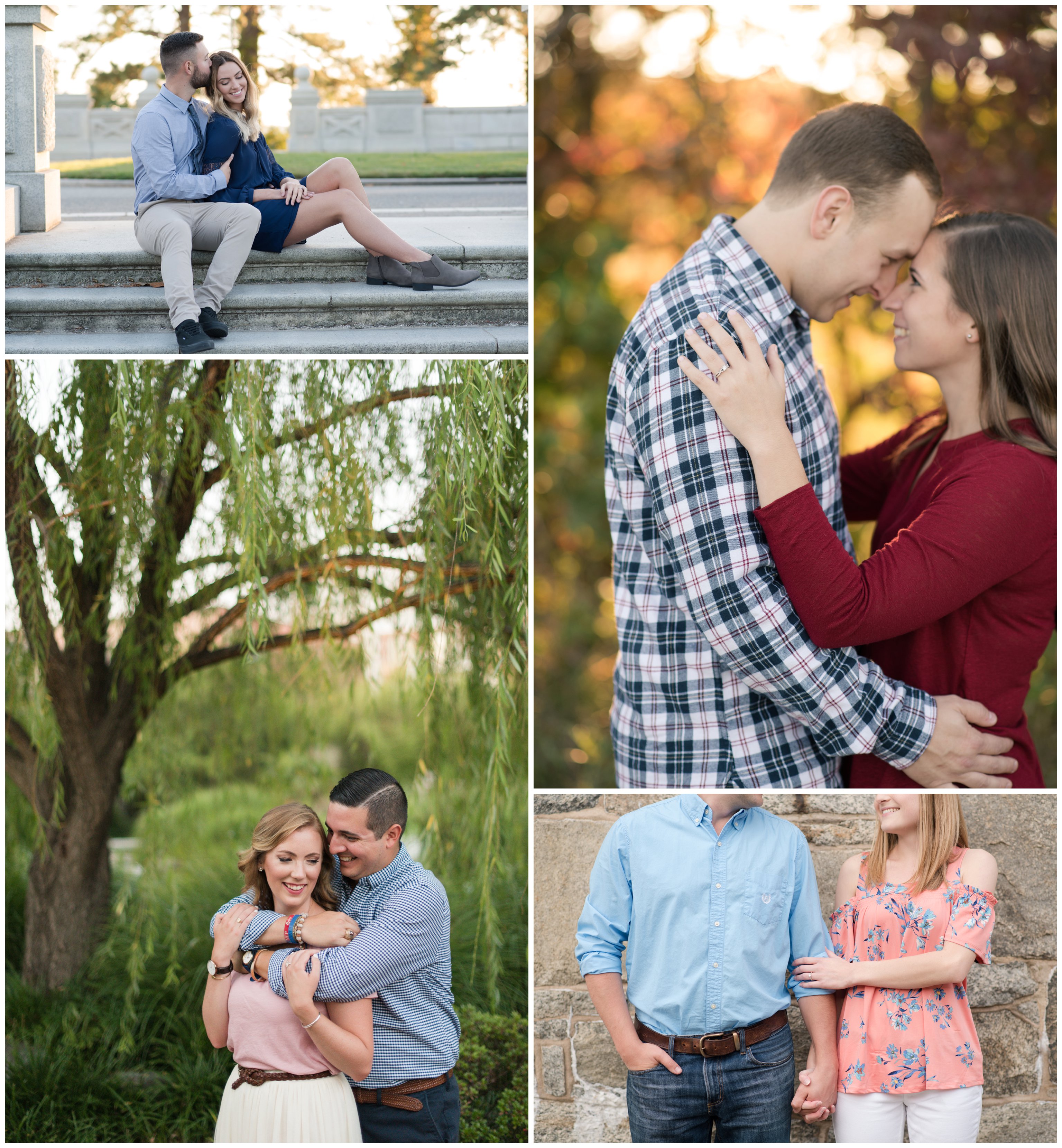 complimenting outfit inspiration for engagement session by virginia wedding photographer