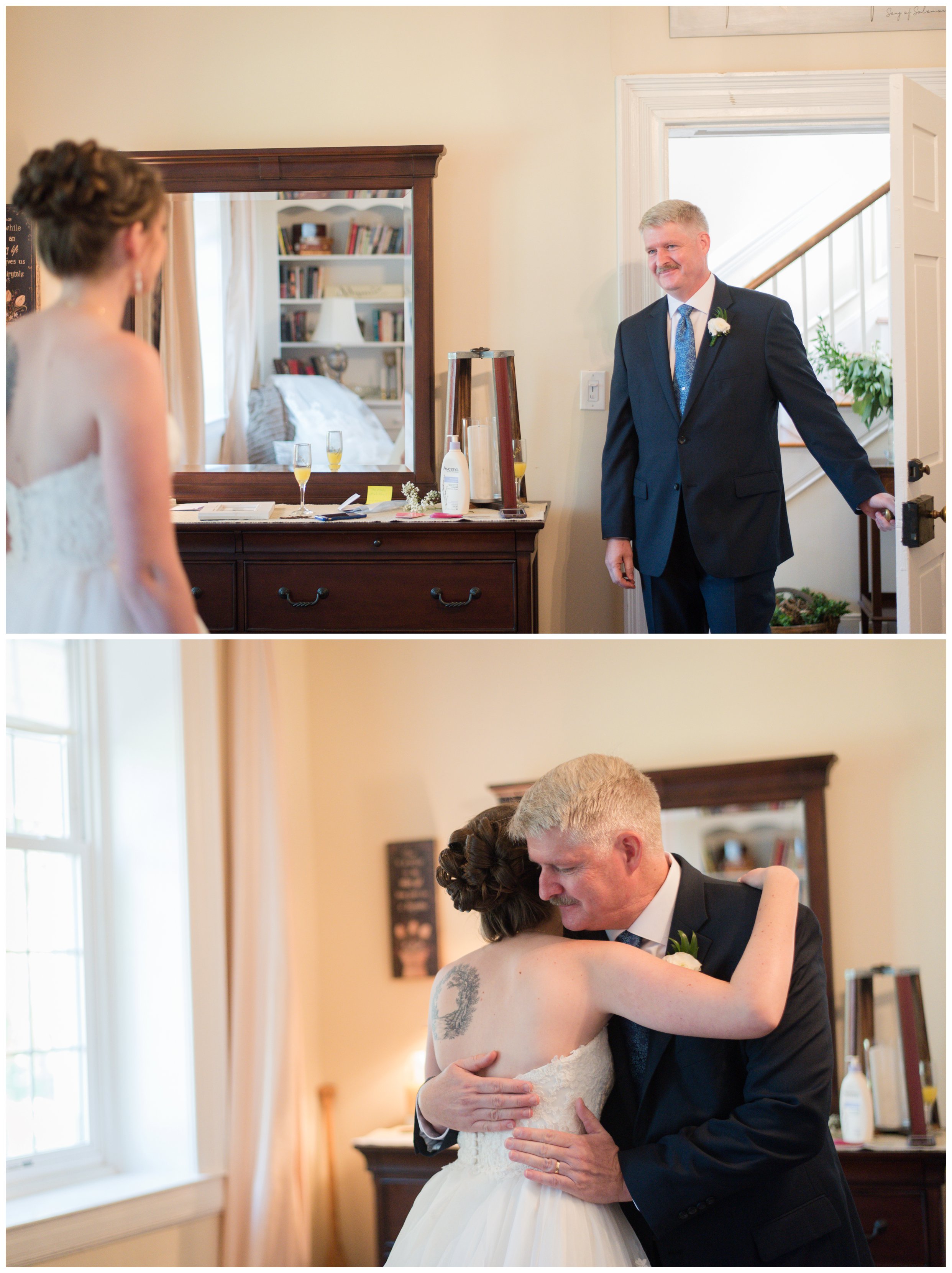 father daughter first look at wedding in king george virginia