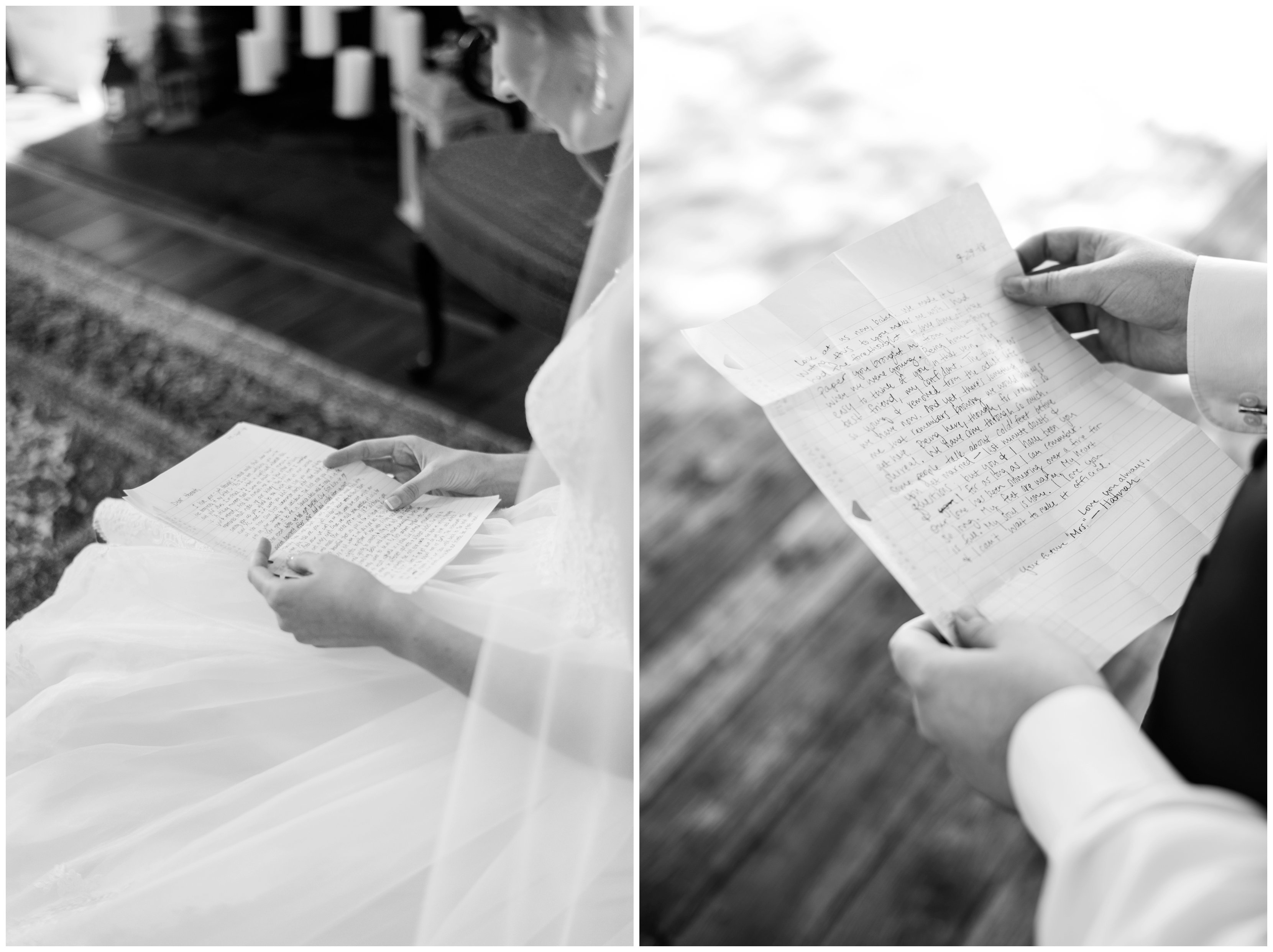 exchanging letters during wedding in virginia
