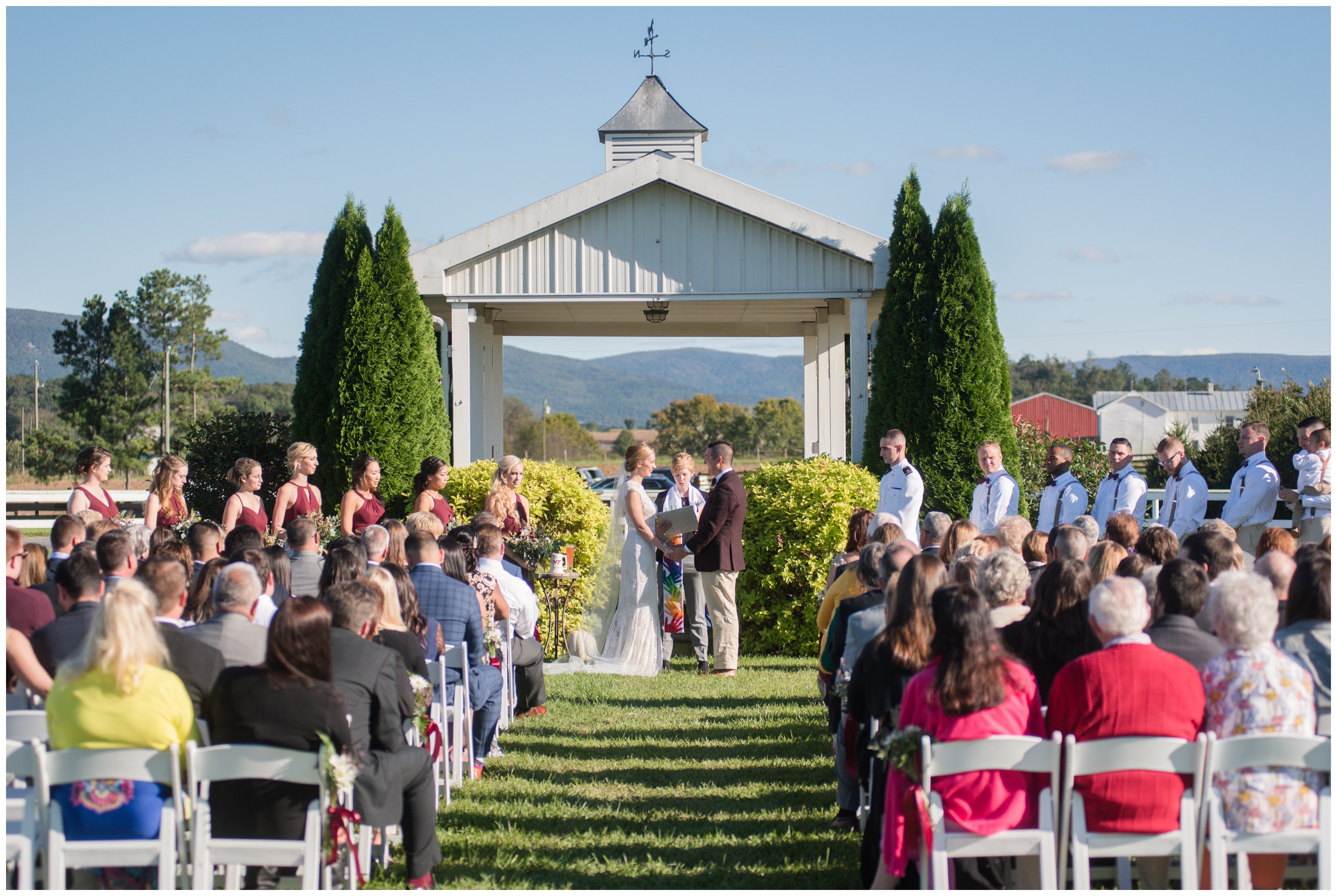 wedding ceremony at waynesboro charlottesville virginia wedding