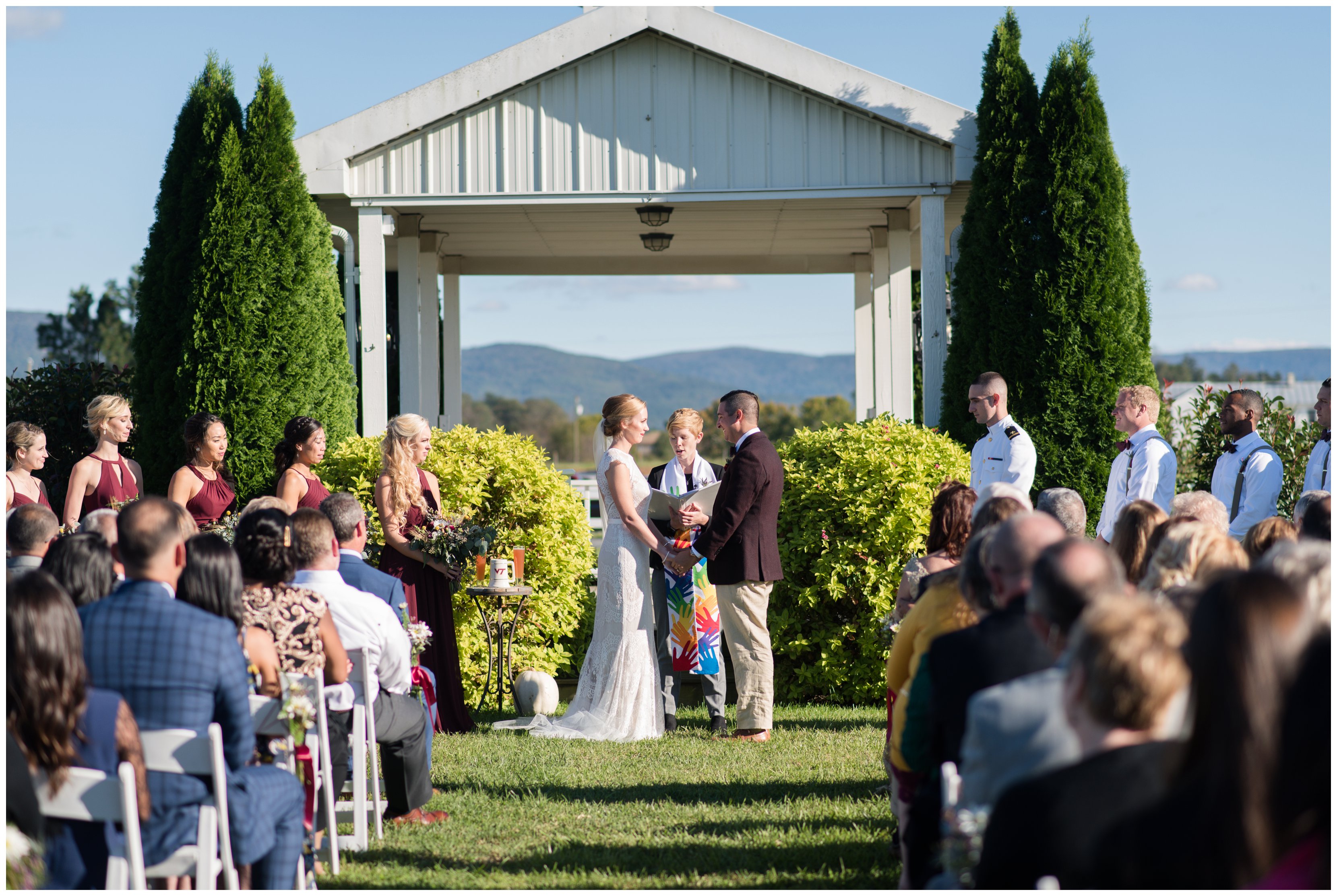 wedding ceremony at waynesboro charlottesville virginia wedding