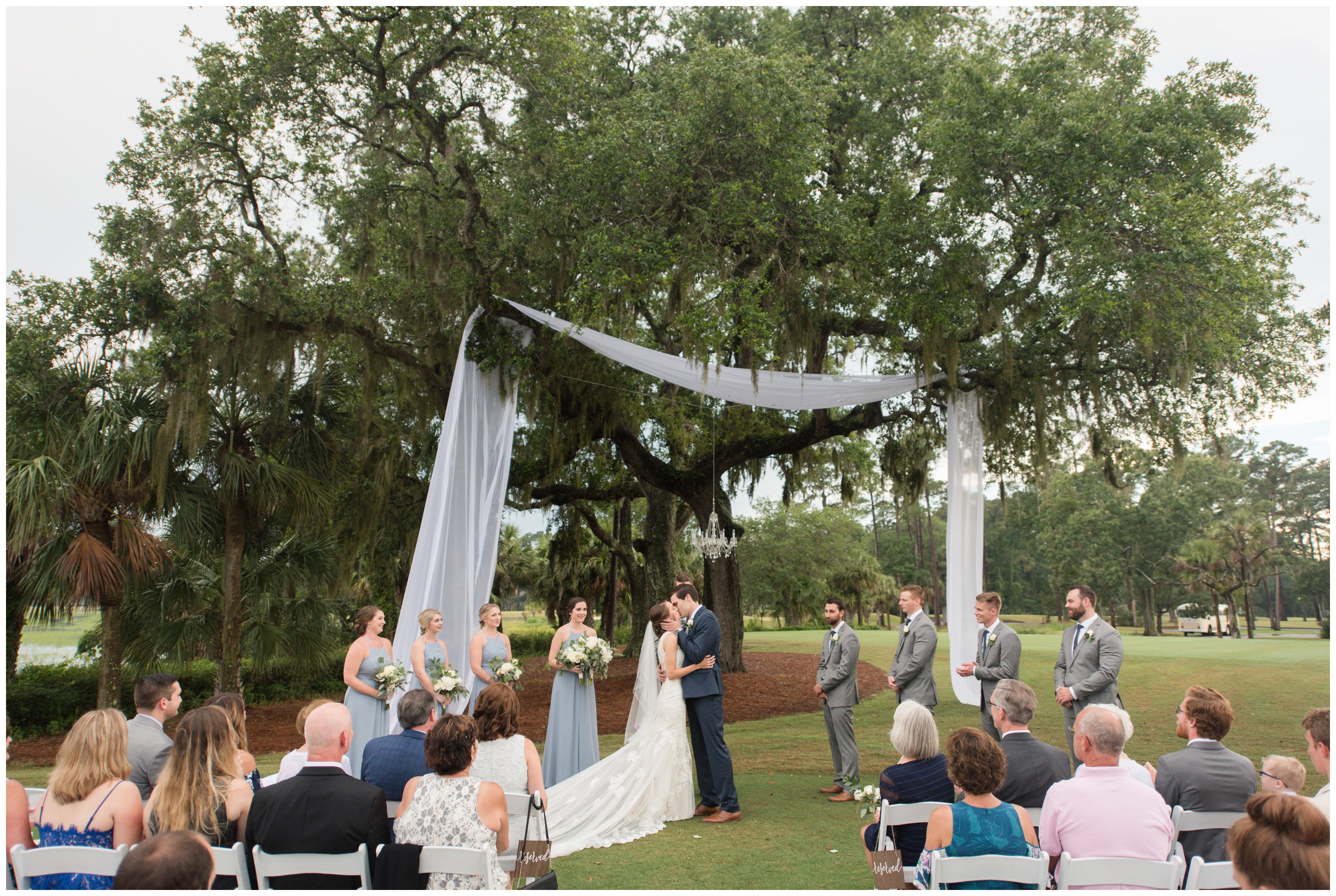 bride and groom are married at callawassie island in south carolina