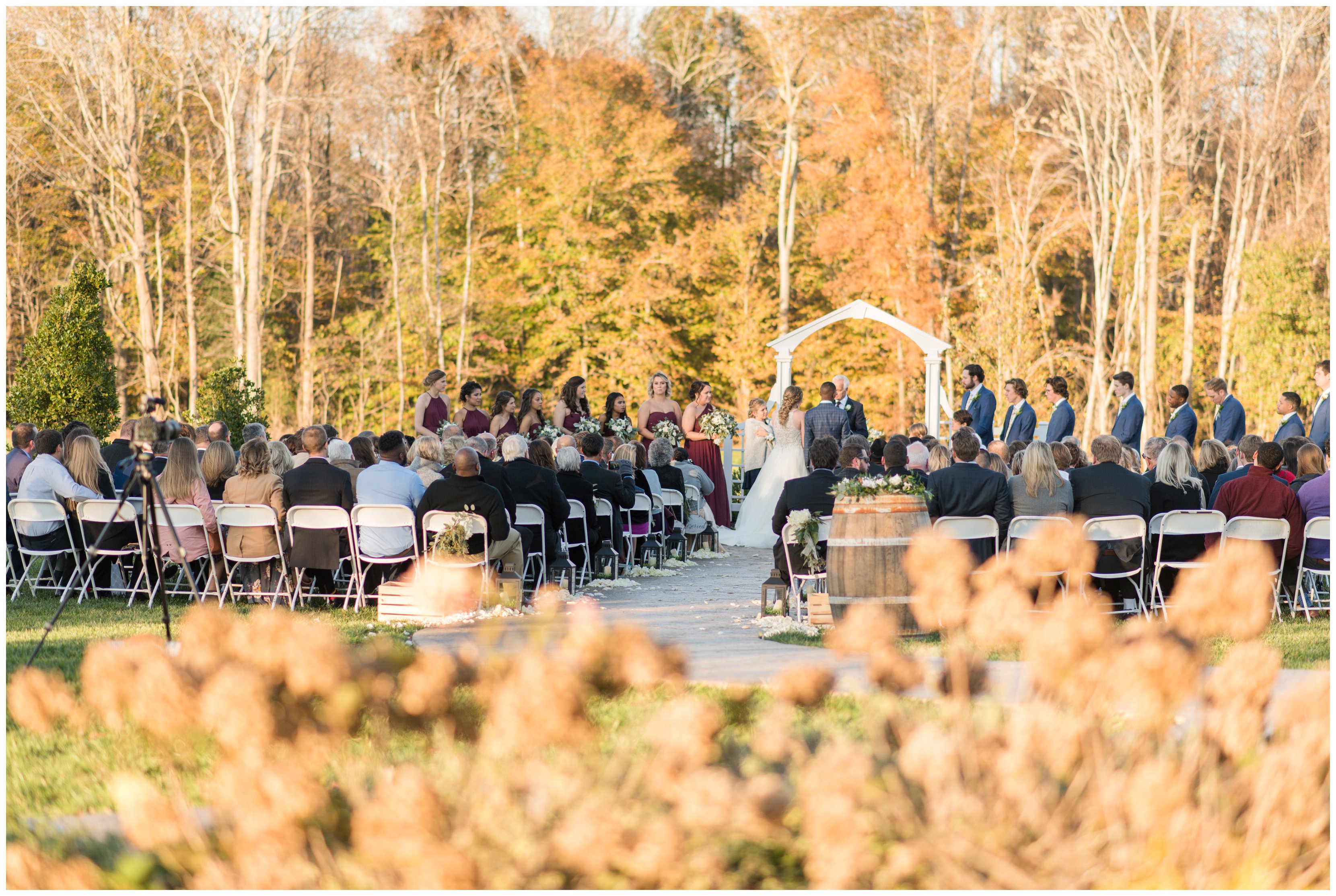 wedding ceremony at vineyard estate new kent winery