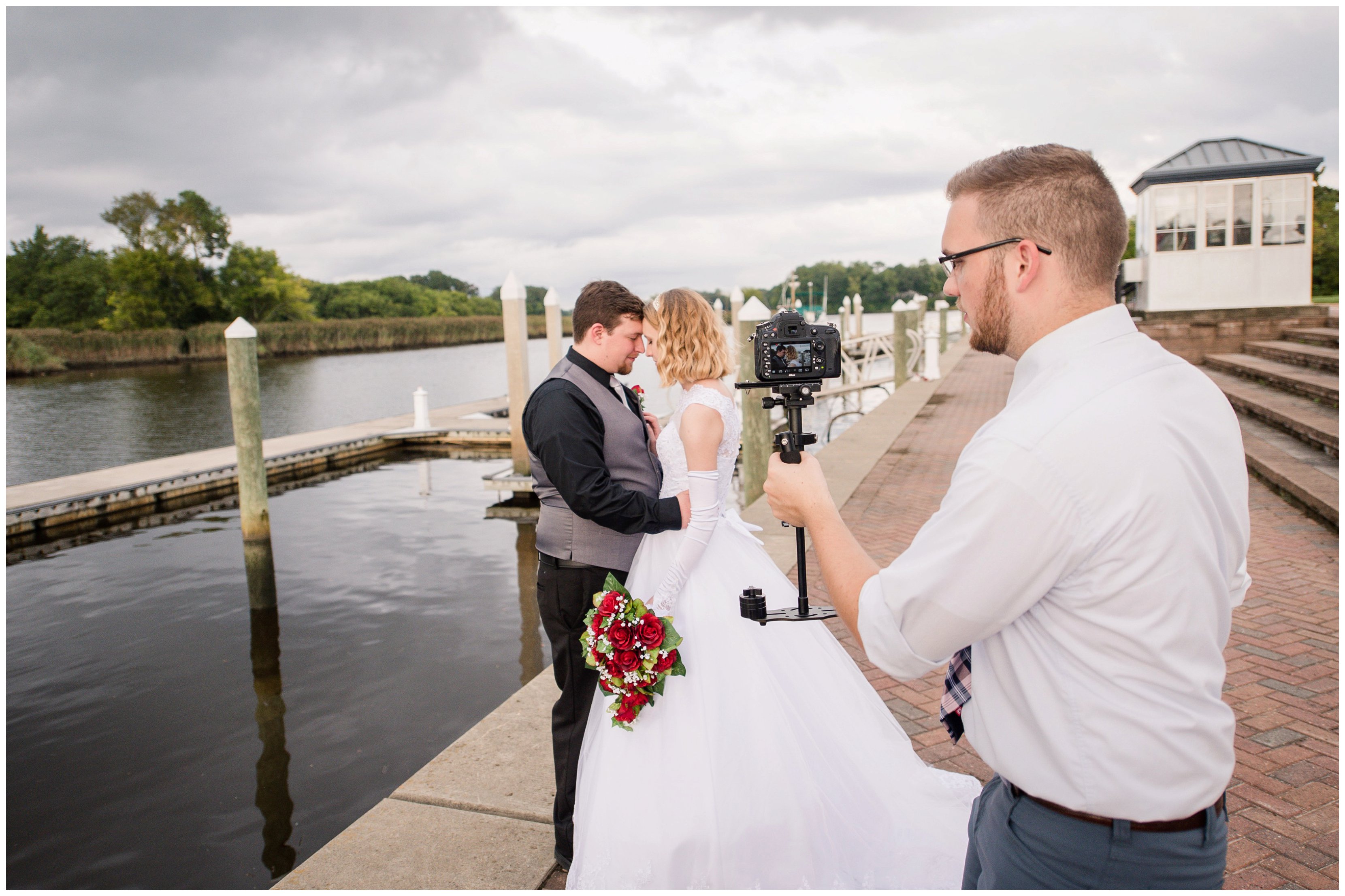 va wedding videographer films couple during suffolk wedding
