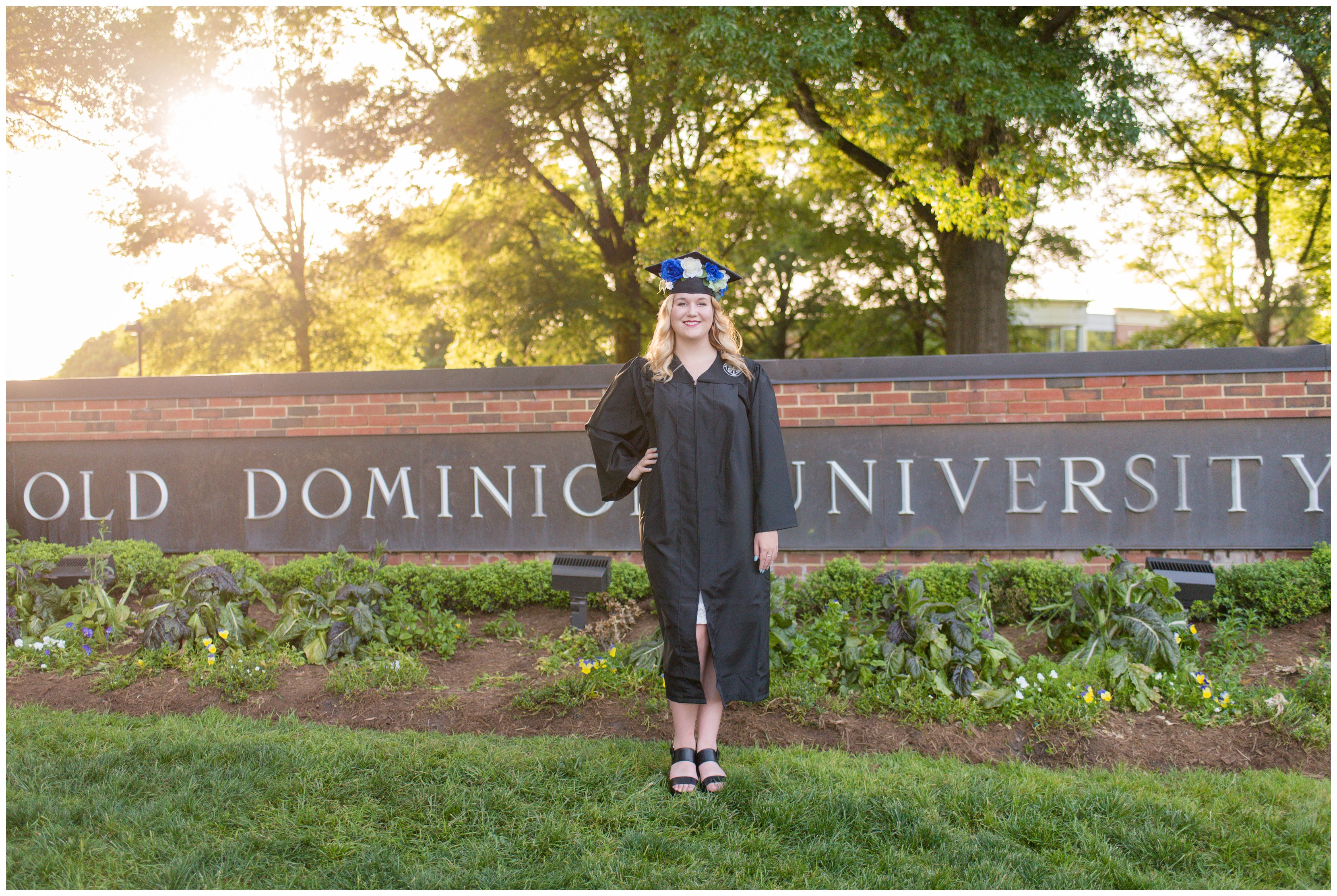 old dominion university graduate cap and gown session