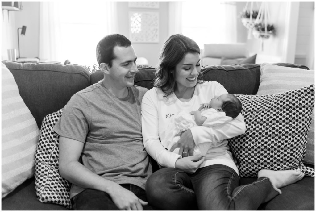 in home newborn family lifestyle session virginia photographer